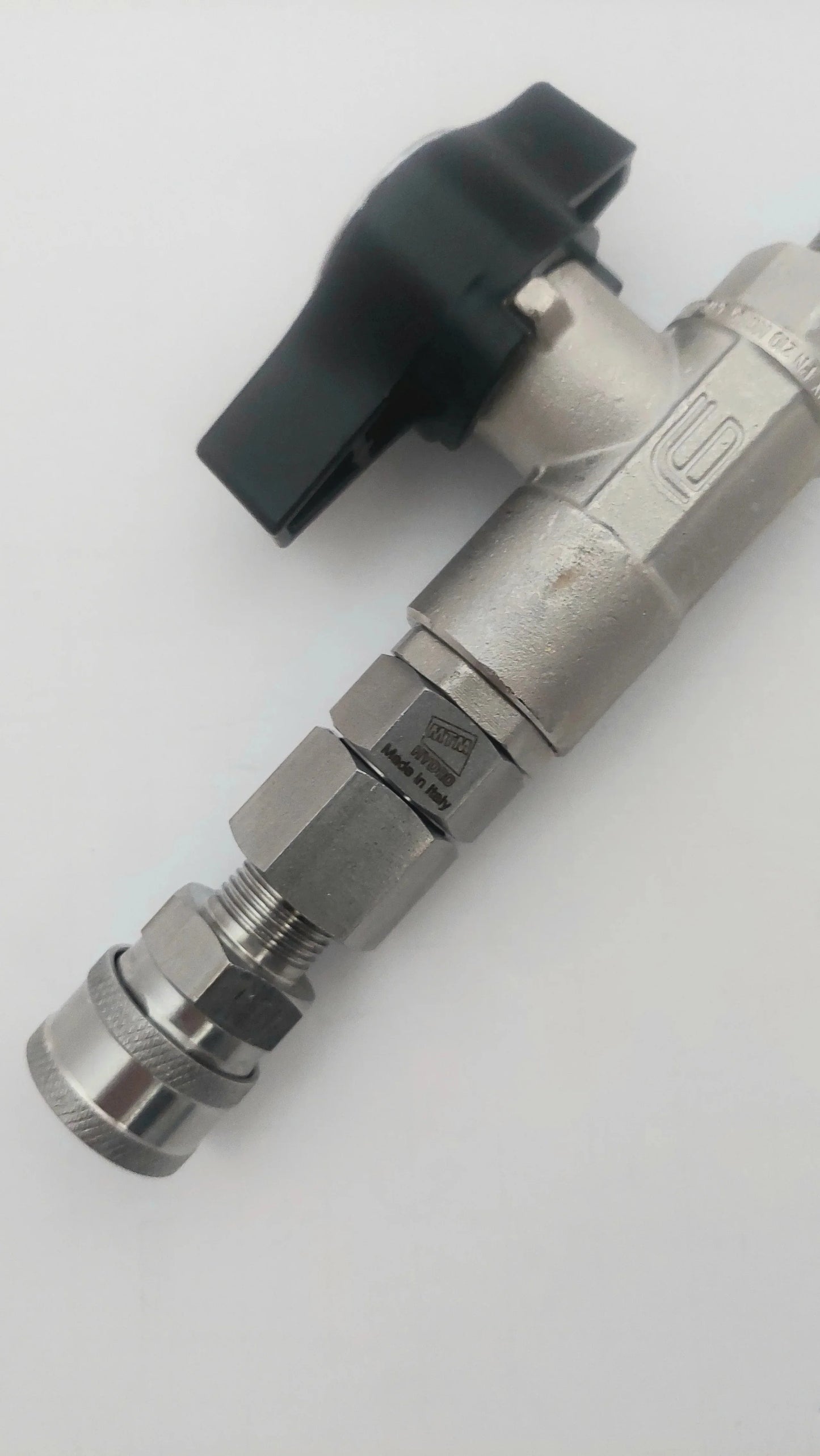 Ball Valve Set Up - Dn10 for Pressure Washer w/ MTM Live Swivel - Soft Wash Factory