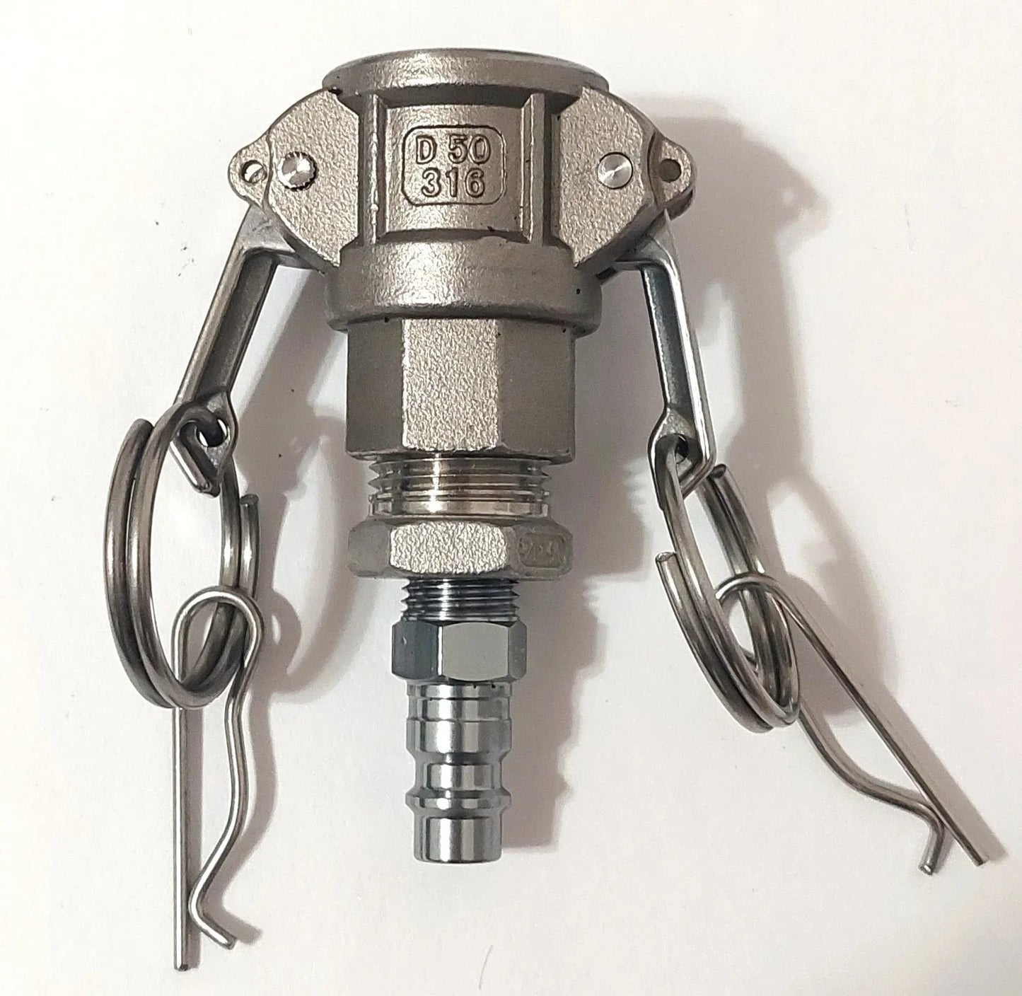 Line Blow Out Attachment 1/4" Air QC to 1/2" SS Camlock Female - Soft Wash Factory