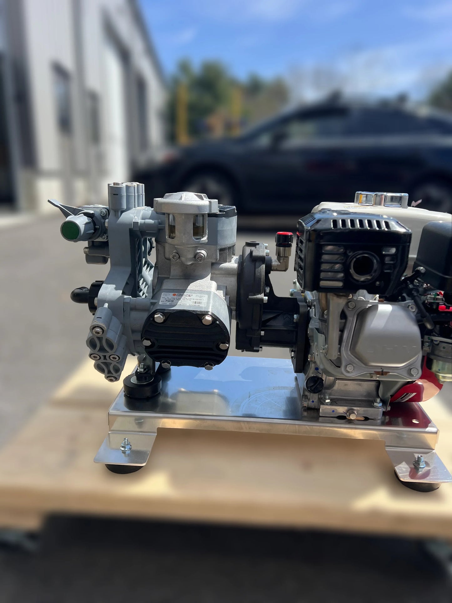 NEW Comet P40 Pump and Gearbox w/ Honda GX200 Motor - Soft Wash Factory