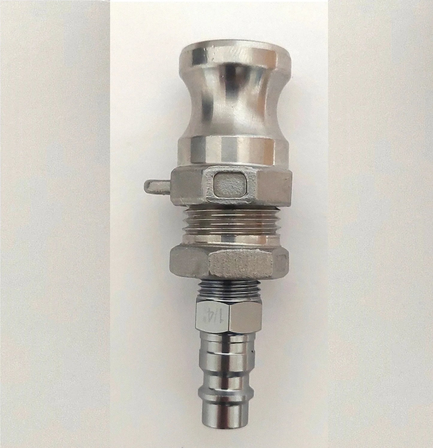 Line Blow Out Attachment 1/4" Air QC to 1/2" SS Camlock Male - Soft Wash Factory