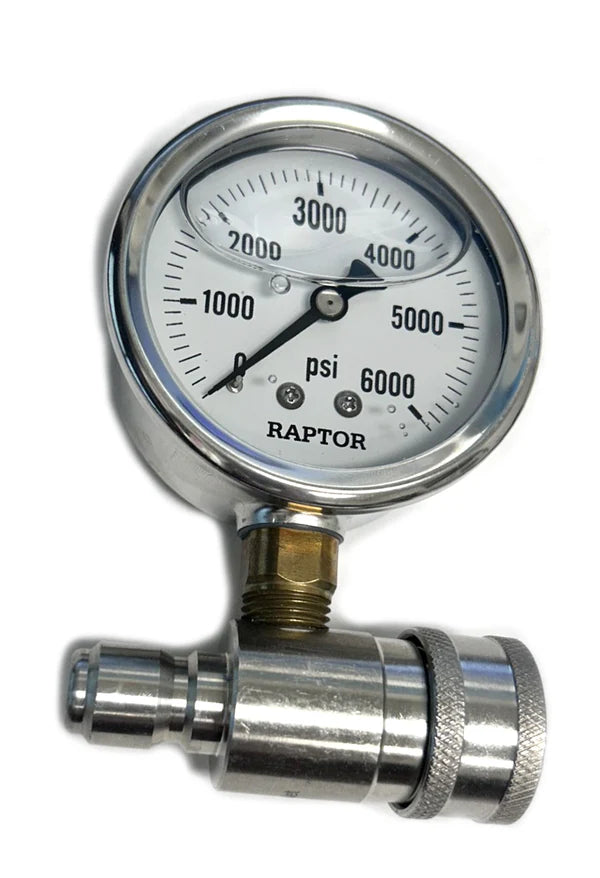 6,000psi In-Line Pressure Gauge
