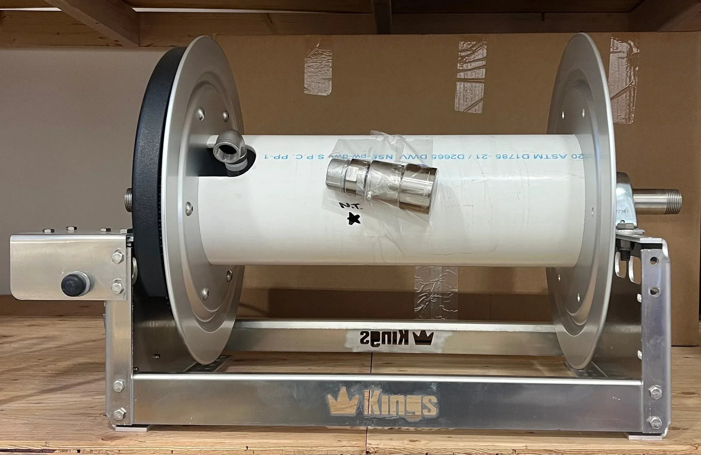 Kings 18" Electric Reel with 1" Stainless Steel Manifold - Soft Wash Factory