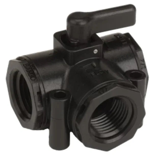 1/2" Female NPT Side Load Poly Micro Valve - Banjo - Soft Wash Factory