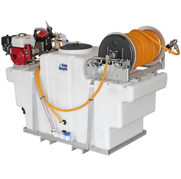 200 Gallon SpaceSaver Skid w/ 10 gpm Pump & Electric Reel w/ 300' 1/2" ID Hose