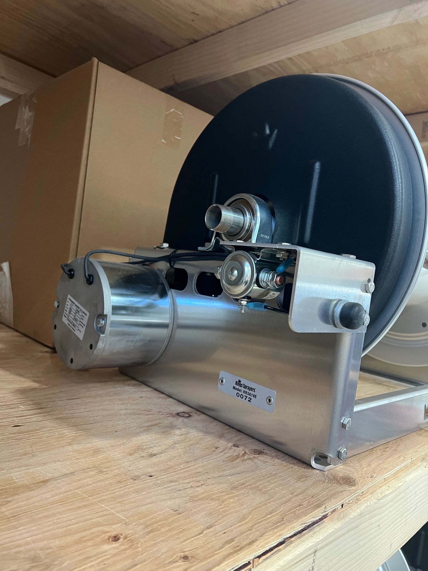Kings 18" Electric Reel with 1" Stainless Steel Manifold - Soft Wash Factory