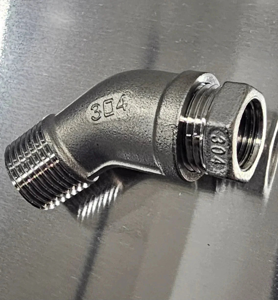 Hose Reel 45 Elbow Manifold Adaptor For Pressure Washer Hose Stainless - Soft Wash Factory