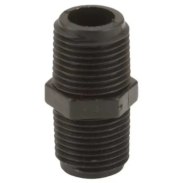 Hex Nipple NPT Male Thread Poly - Soft Wash Factory