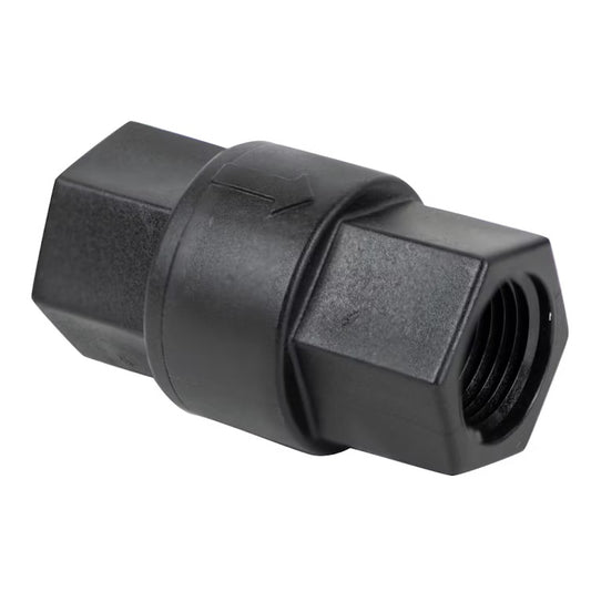 1/2" Check Valve With Hasteloy Spring 1/3lb SMC Poly - Soft Wash Factory
