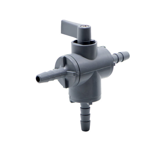 1/4" Barb 3-Way PVC Ball Valve With FKM Seals - Soft Wash Factory