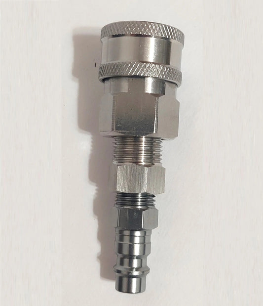 Line Blow Out Attachment 1/4" Air QC to 3/8" Pressure Washer SS QC Female - Soft Wash Factory