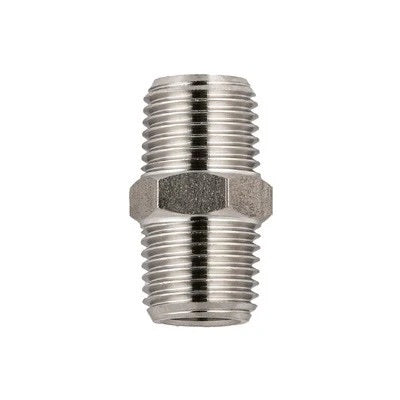 1/4" 304 SS HEX NIPPLE - Soft Wash Factory