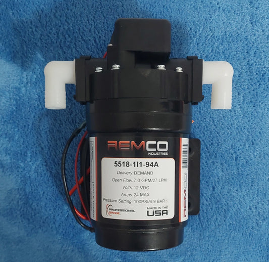 12 Volt Remco 7GPM 100 PSI SmoothFlo Series FLO-IQ w/ 3/4" Quick Connects 90 - Soft Wash Factory