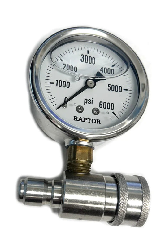6,000psi In-Line Pressure Gauge