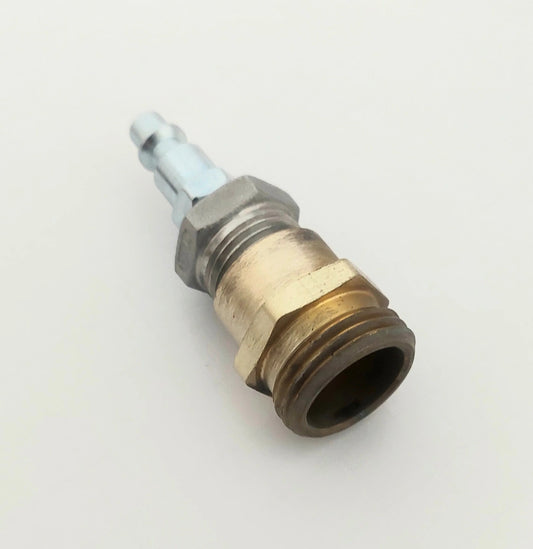Line Blow Out Attachment 1/4" Air QC to 3/4" Garden Hose Male - Soft Wash Factory