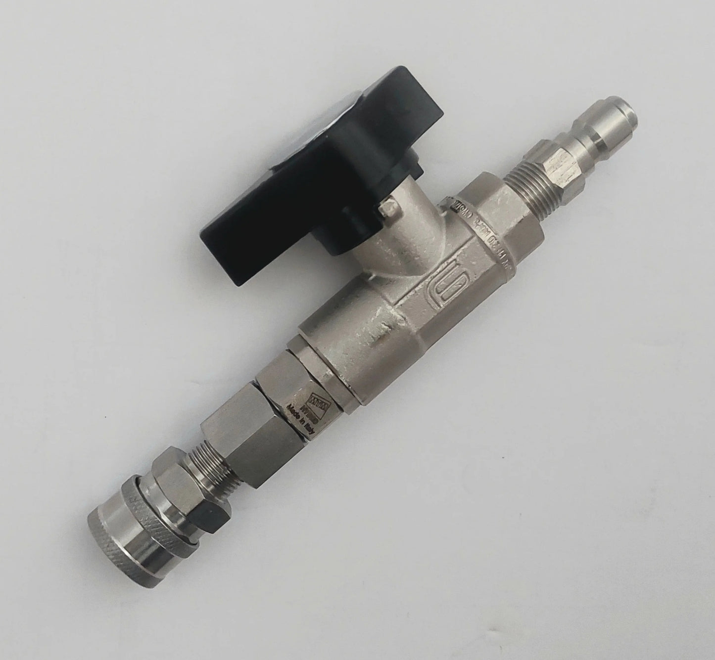 Ball Valve Set Up - Dn10 for Pressure Washer w/ MTM Live Swivel - Soft Wash Factory
