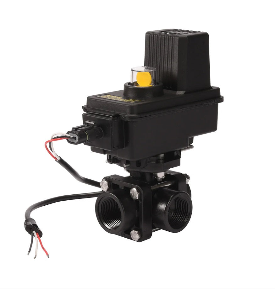 TeeJet 1" 12V 3 Way Electric Shutoff Valve - Soft Wash Factory