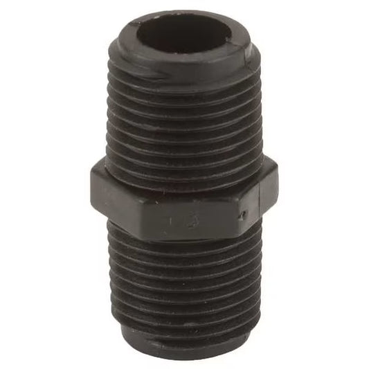 Hex Nipple NPT Male Thread Poly - Soft Wash Factory